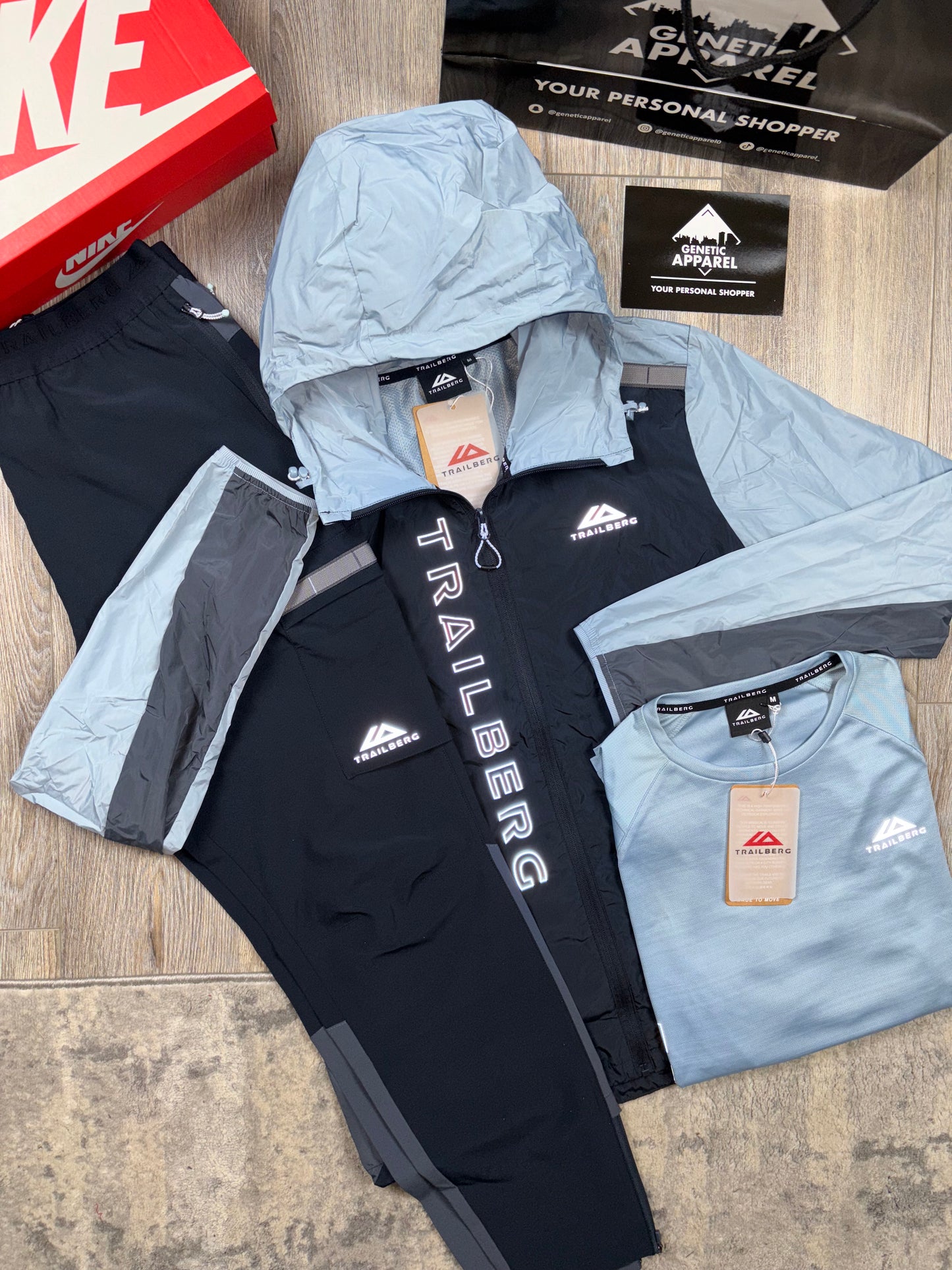 Trailberg 3-Piece Tracksuit - ‘Navy/Baby Blue’