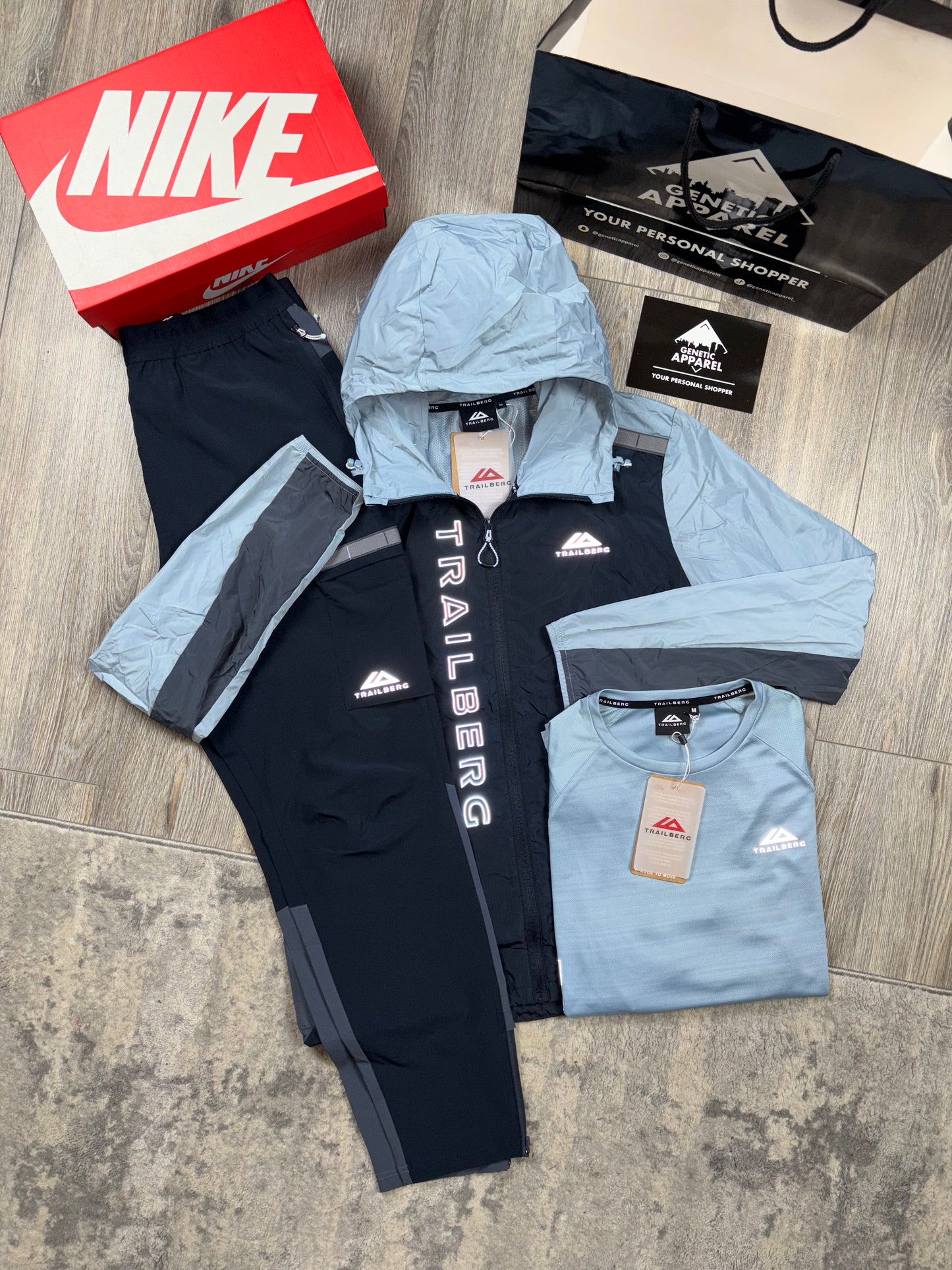 Trailberg 3-Piece Tracksuit - ‘Navy/Baby Blue’