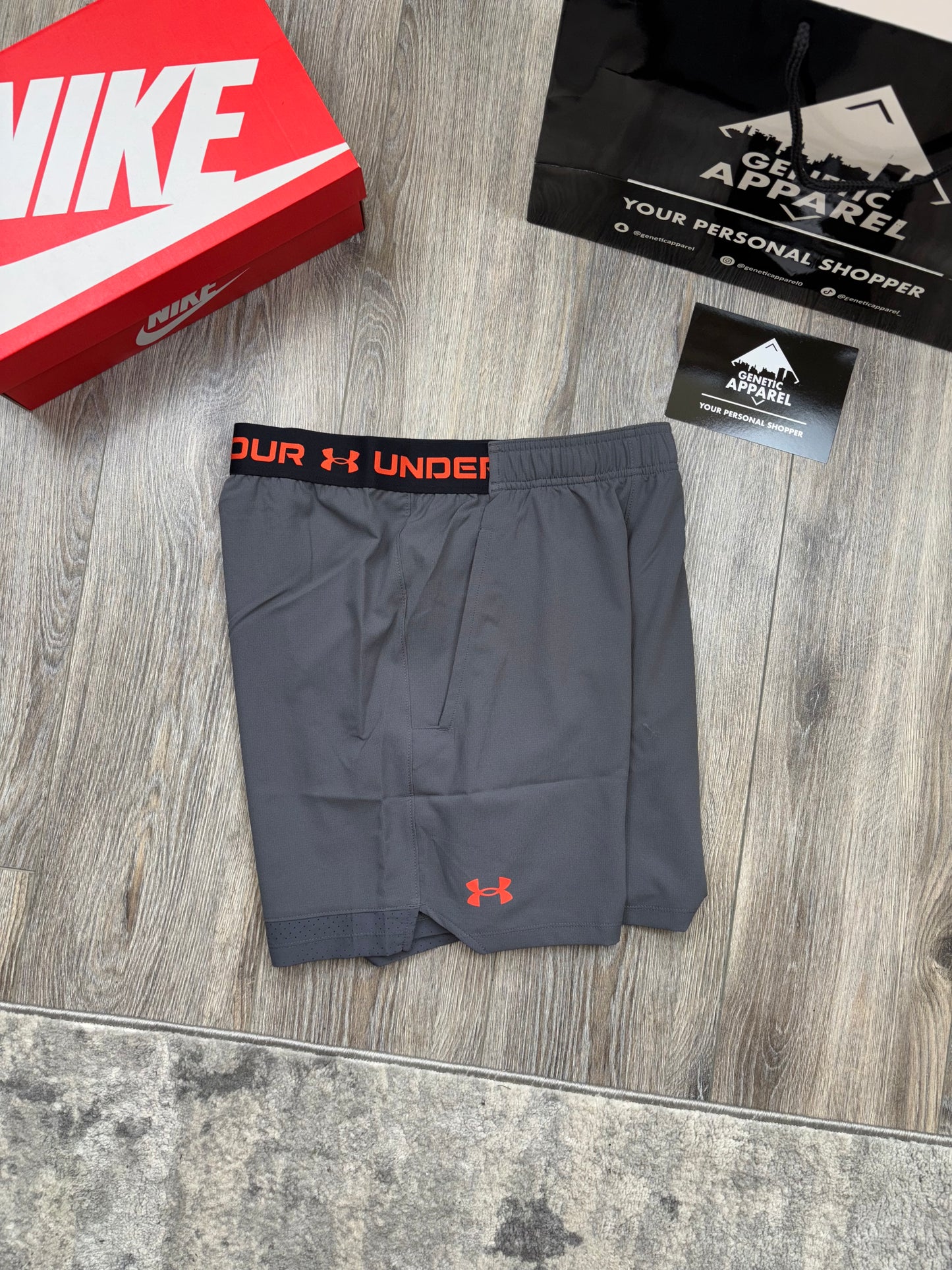 Under Armour G T-Shirt/Short Set - ‘Slate Grey/Orange’