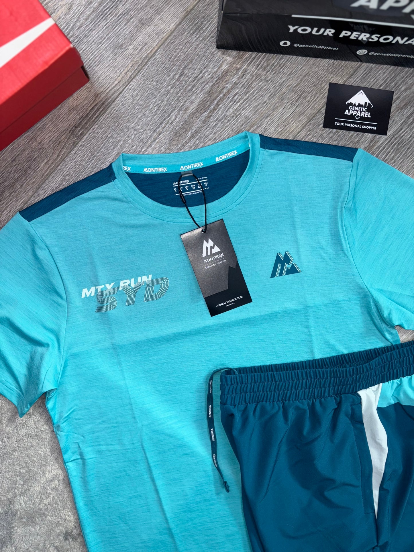 Montirex AUS Exclusive T-Shirt / Short Set - ‘Aqua’
