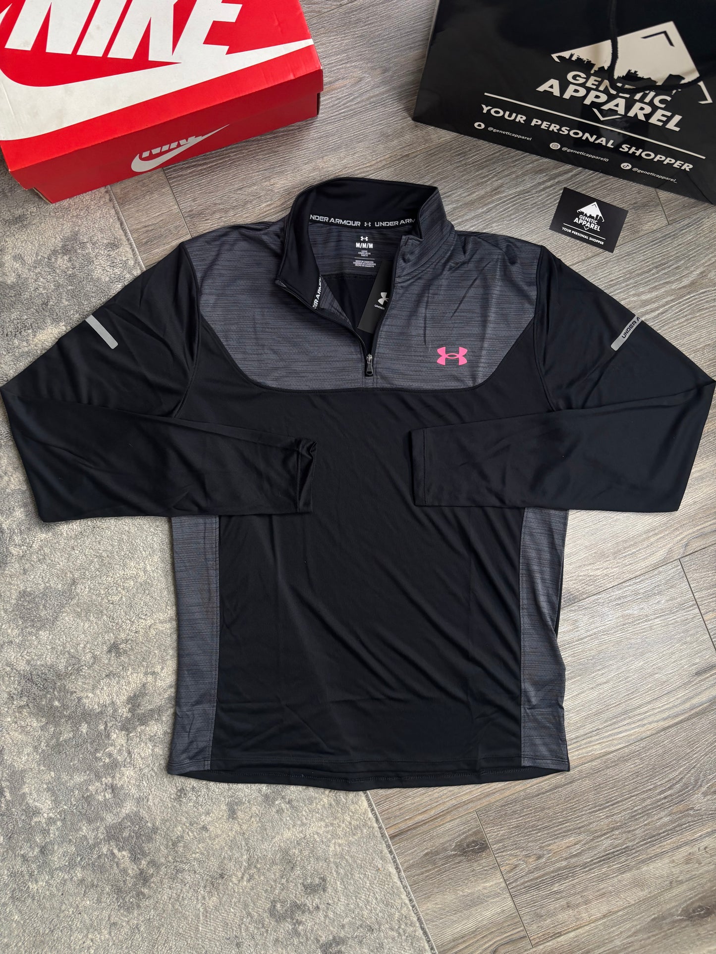 Under Armour 3-Piece 1/4 Zip Set - ‘Black / Pink’