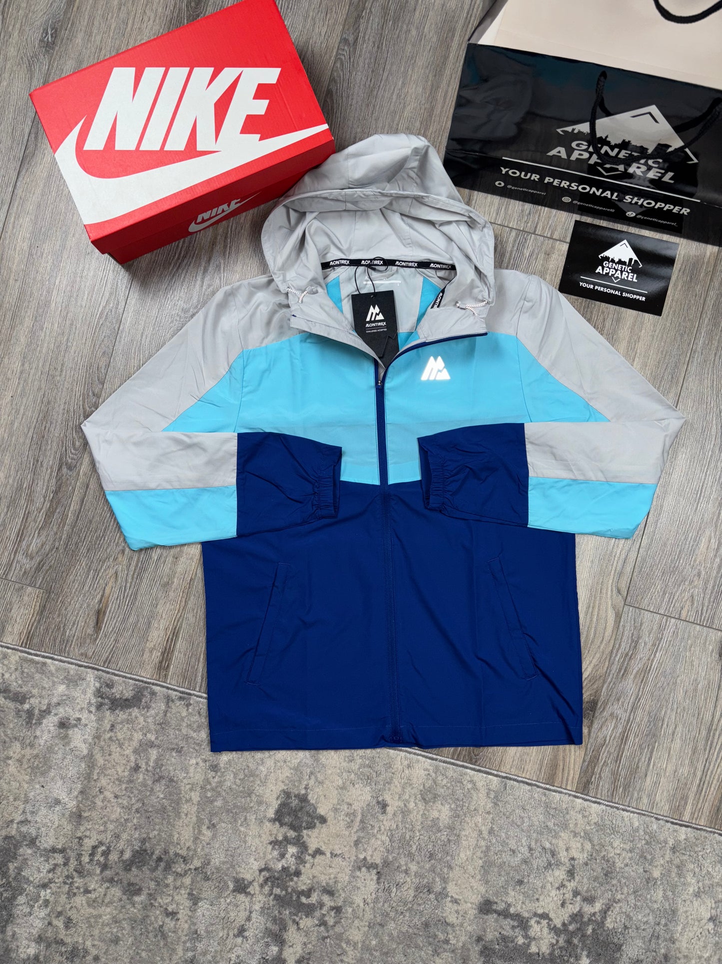 Montirex Jacket/Short Set - ‘Baby Blue/Grey’