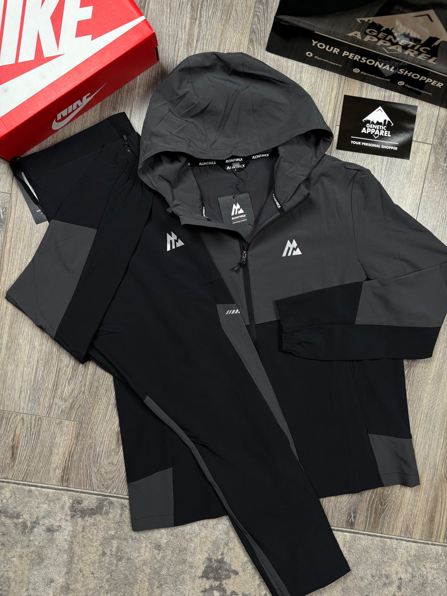 Montirex Woven Tracksuit -‘Black/Grey’