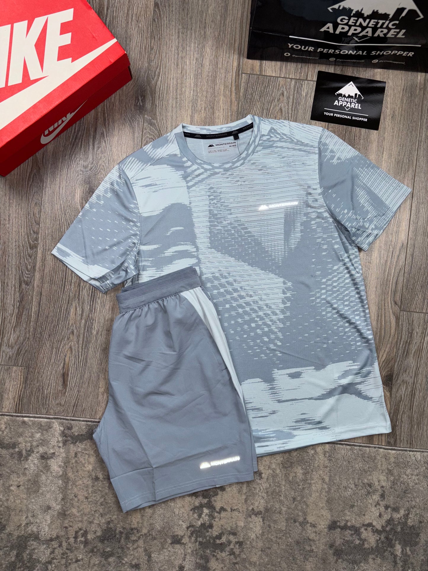 Monterrain T-Shirt/Short Set - ‘Baby Blue/Aqua’