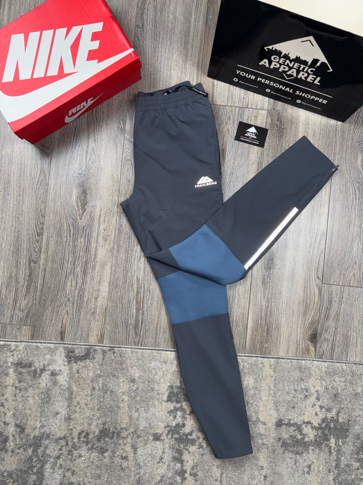 Trailberg 3-Piece ‘Rapid’ Tracksuit - ‘Navy/Grey’
