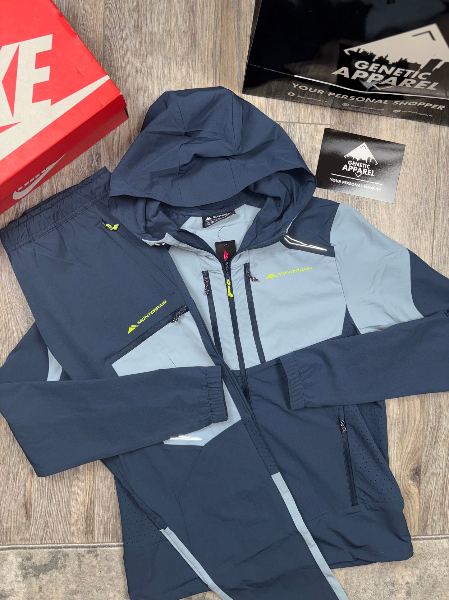 Monterrain Woven Tracksuit - ‘Navy/Blue’