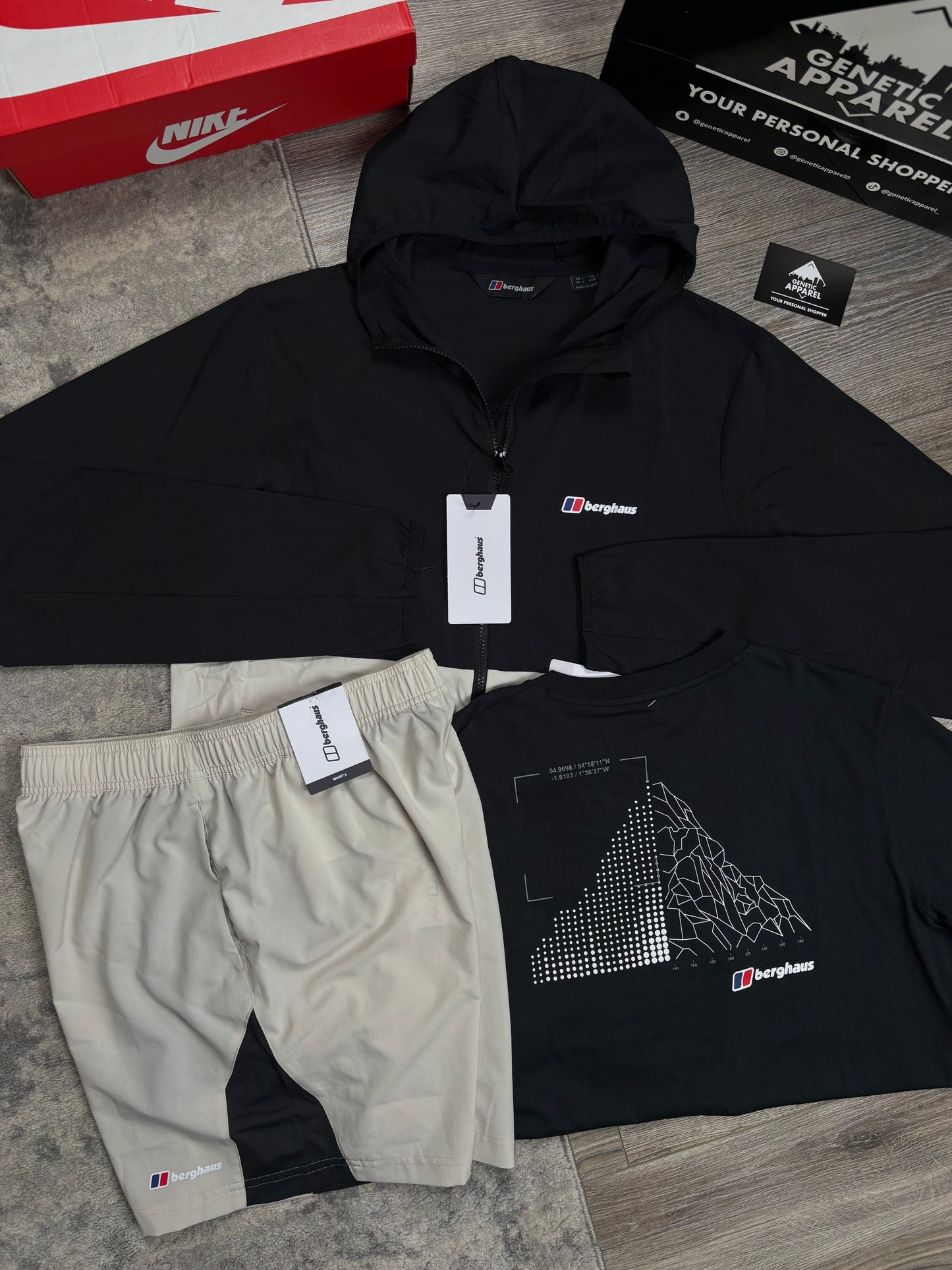 Berghaus Tech Tri Set - ‘Black/Beige’