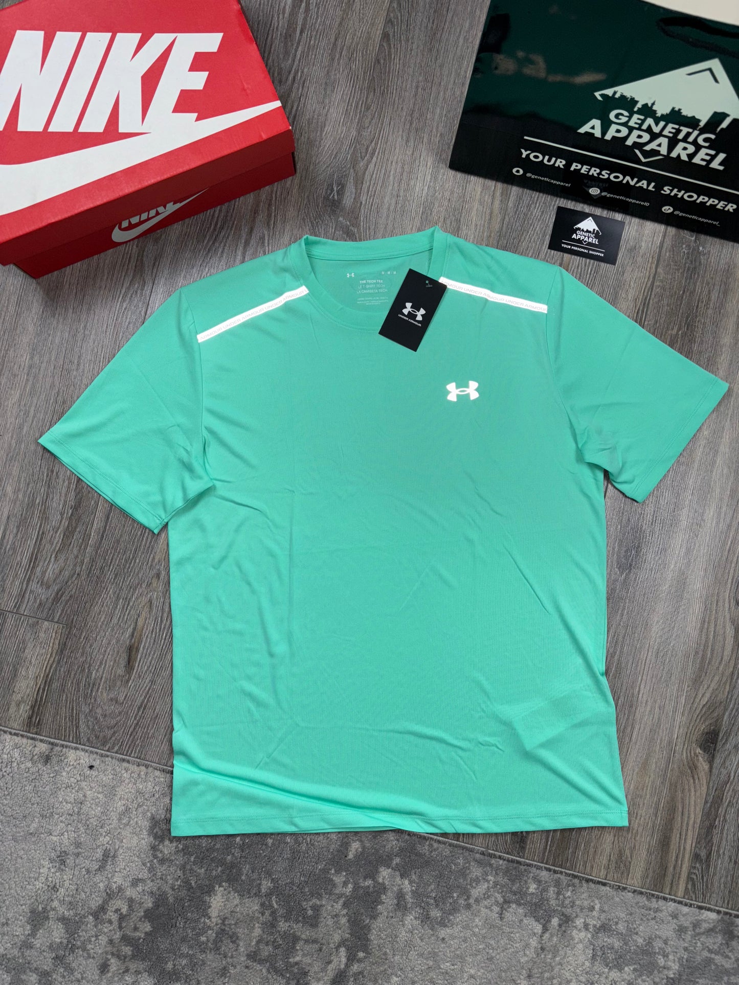 Under Armour T-Shirt/Short Set - ‘Mint/Grey’