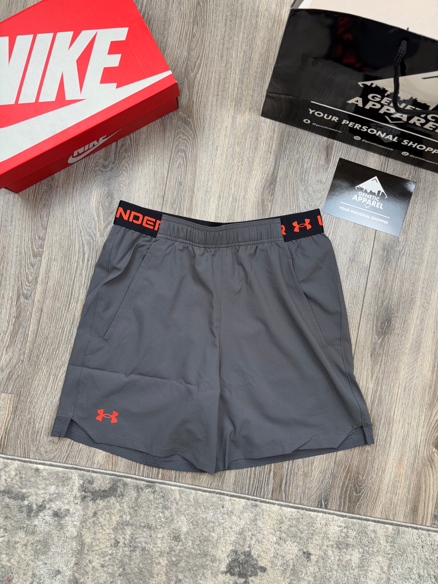 Under Armour G T-Shirt/Short Set - ‘Slate Grey/Orange’