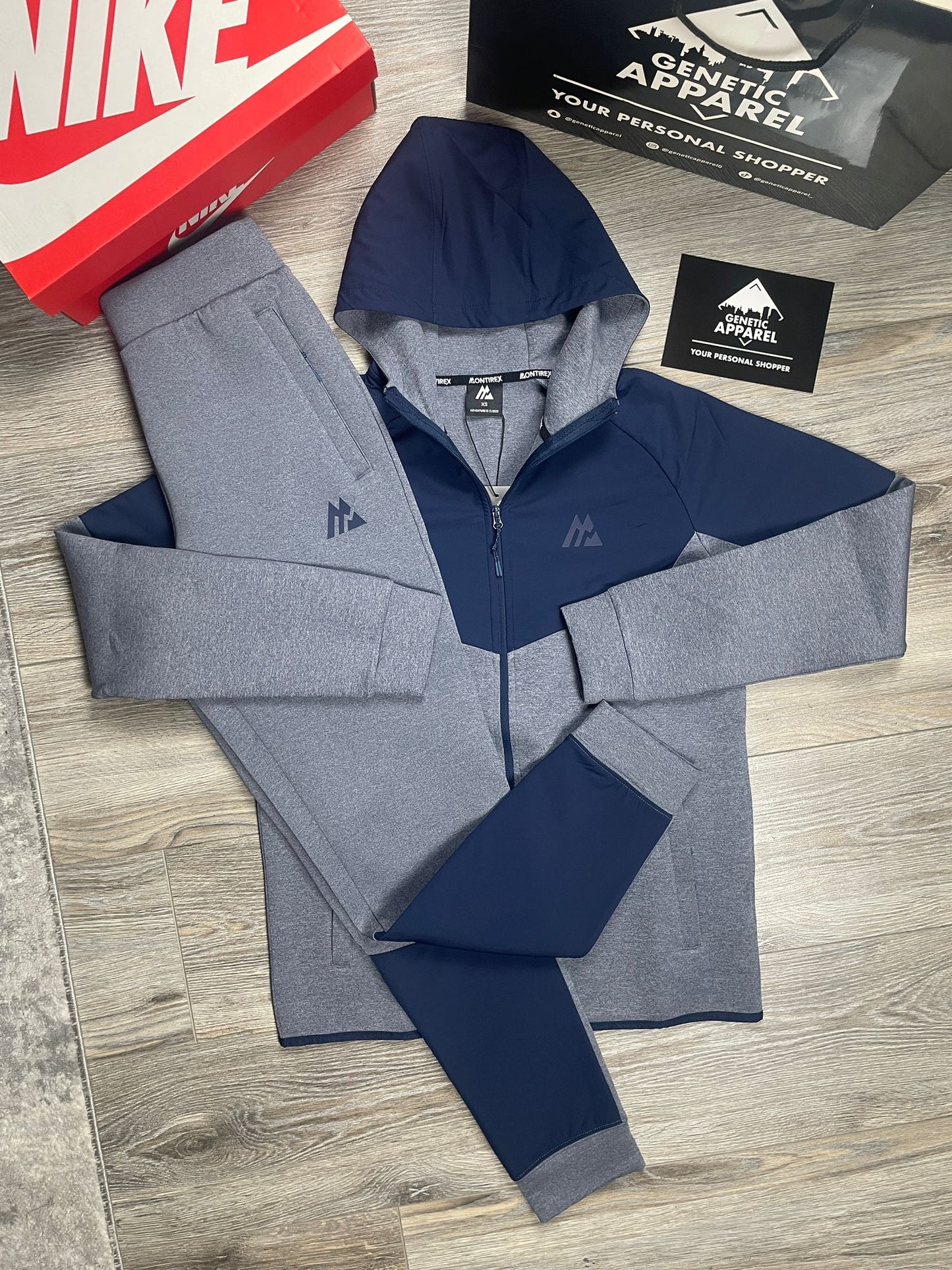 Montirex Fleece Tracksuit - ‘Navy/Grey’