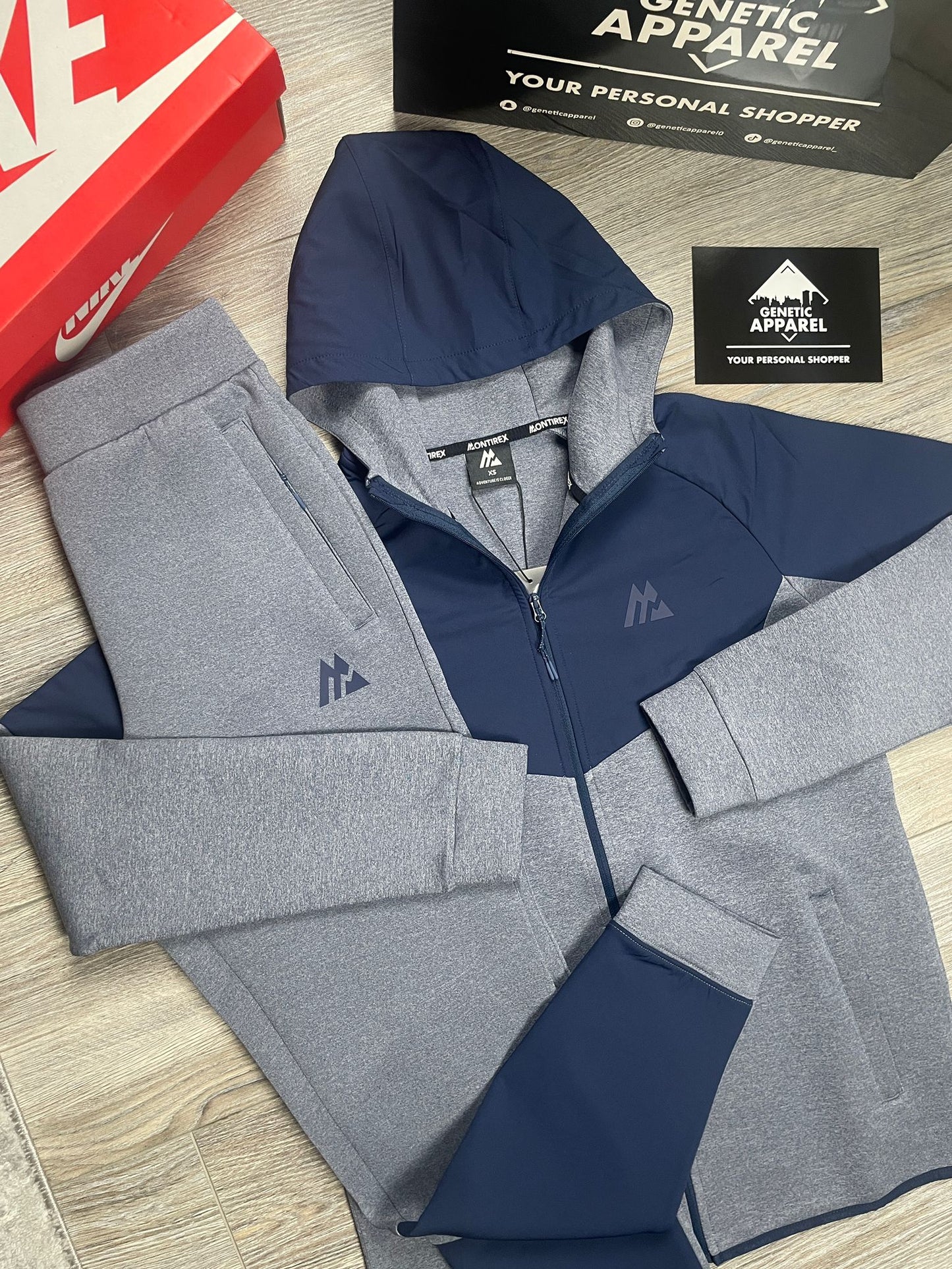Montirex Fleece Tracksuit - ‘Navy/Grey’