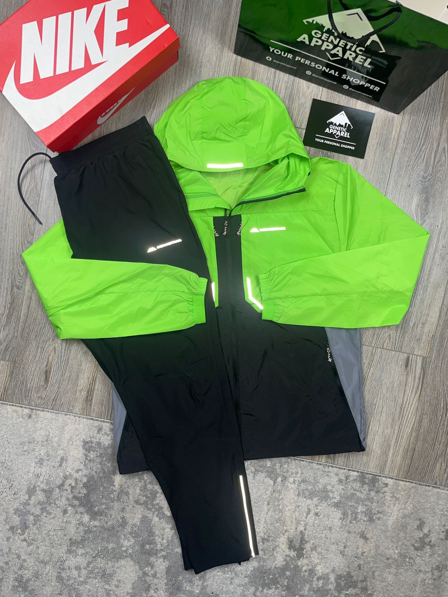 Monterrain Windrunner Tracksuit - ‘Lime/Black’