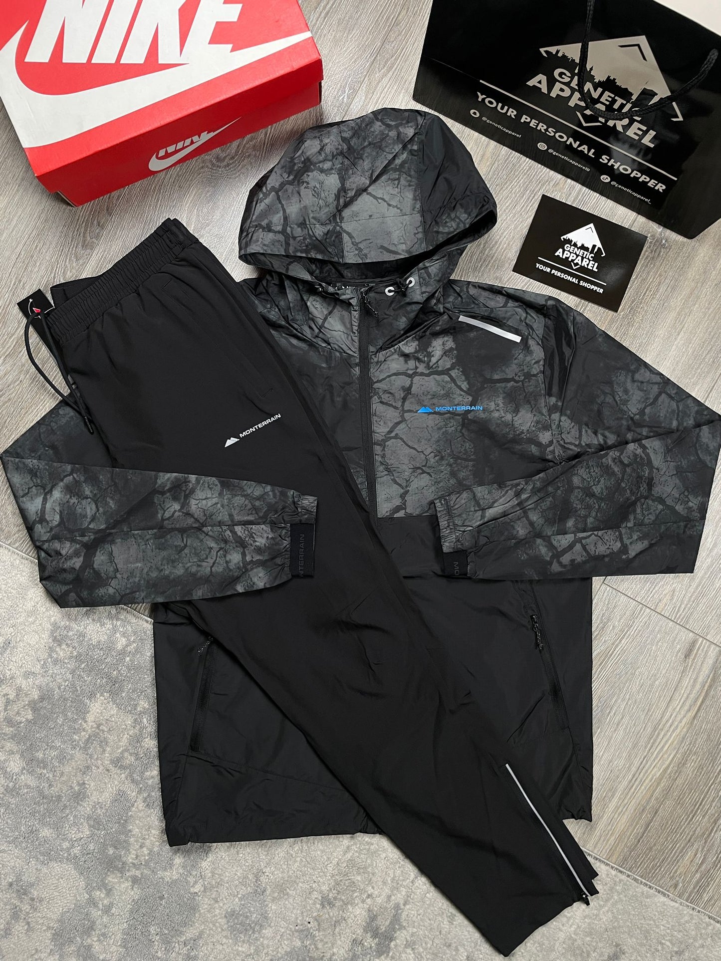 Monterrain Graphite Tracksuit - ‘Black/Slate Grey’