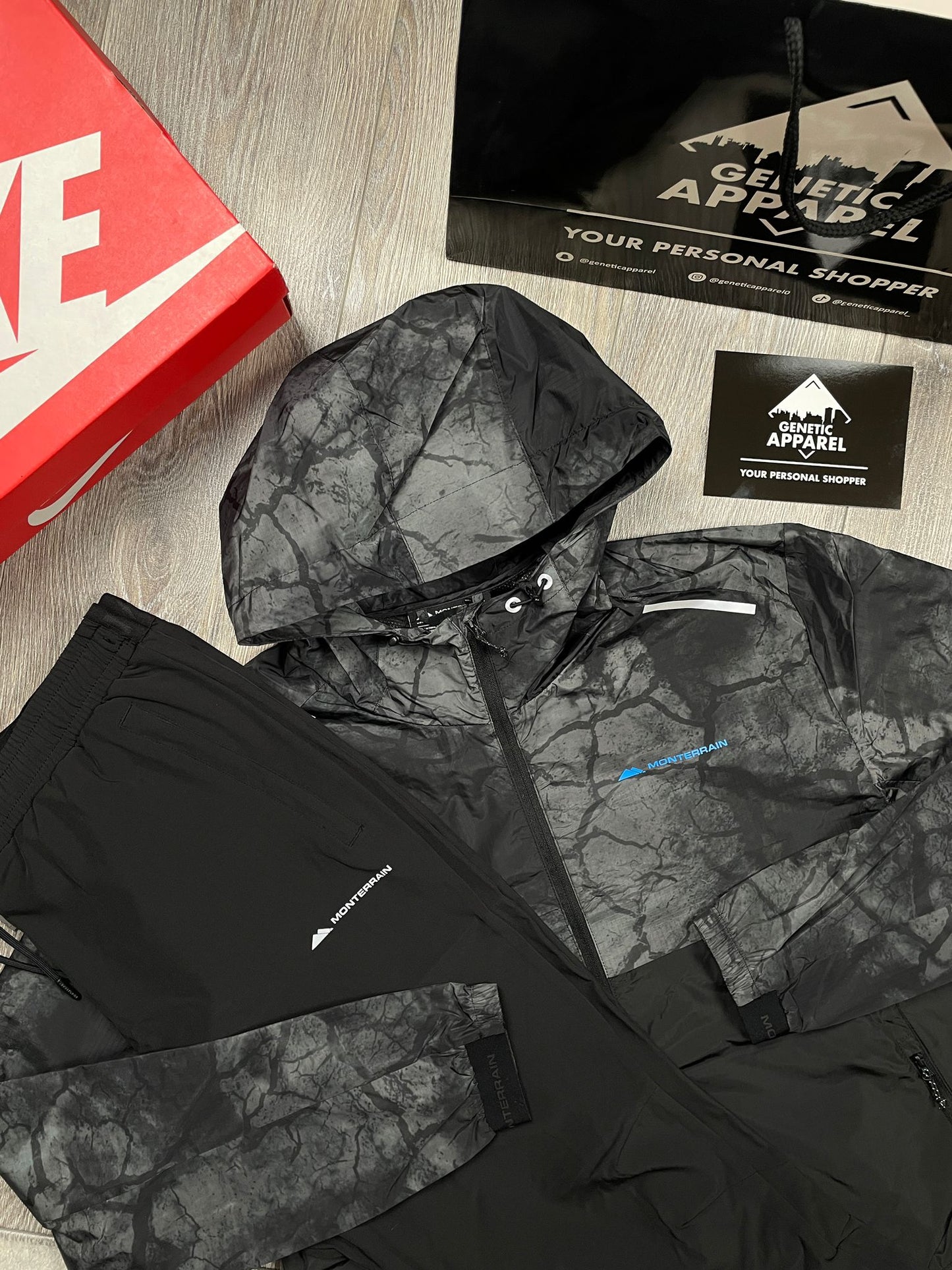 Monterrain Graphite Tracksuit - ‘Black/Slate Grey’