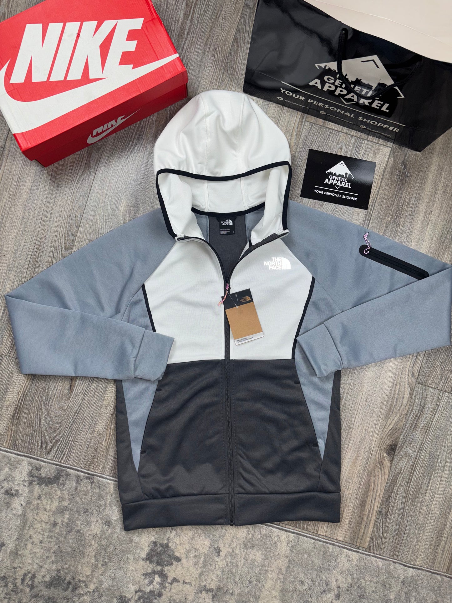 North Face Tech Tracksuit - ‘White/Slate Grey’