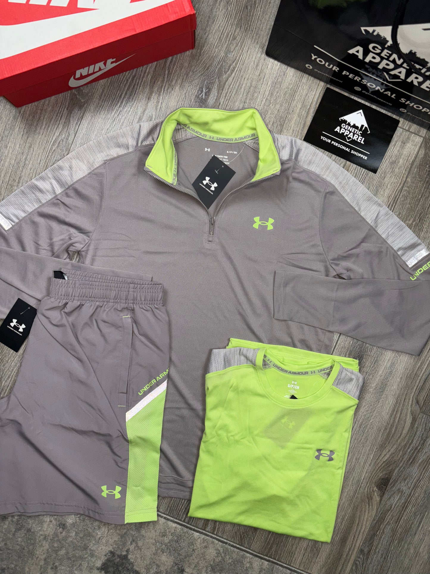 Under Armour 3-Piece Set - ‘Volt/Grey’