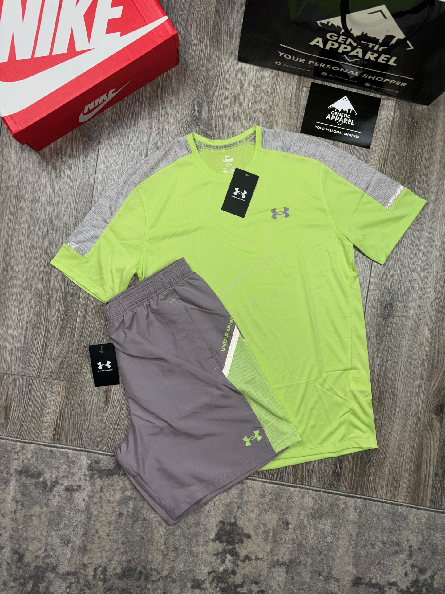 Under Armour T-Shirt Set - ‘Volt/Grey’