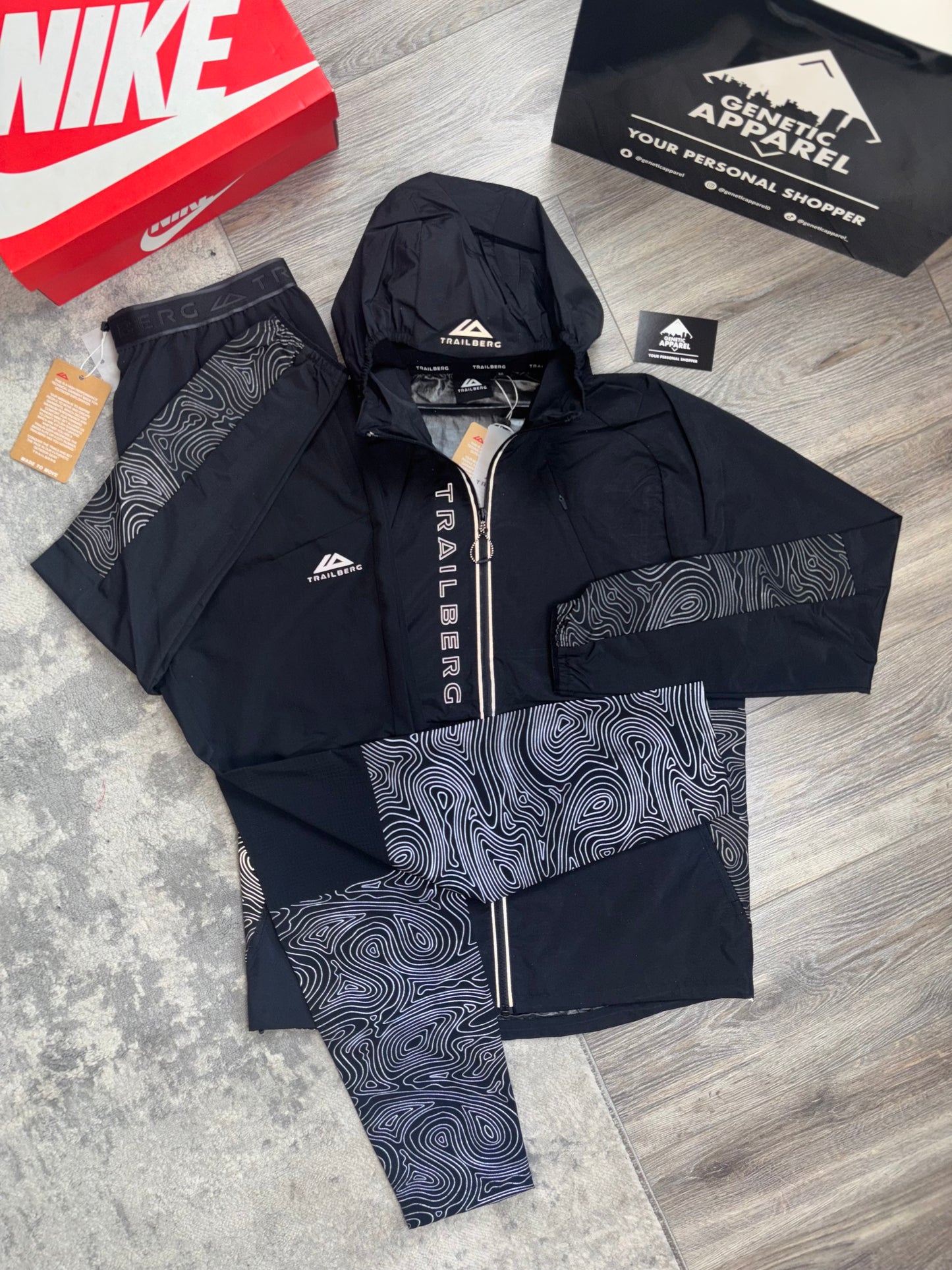 Trailberg Geo Reflective Tracksuit - ‘Black’