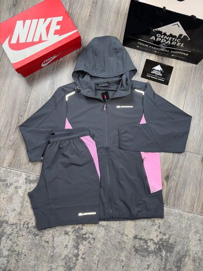 Monterrain Jacket/Short Set - ‘Baby Pink/Grey’