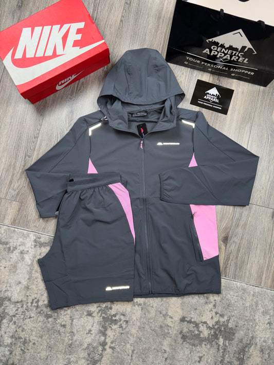 Monterrain Jacket/Short Set - ‘Baby Pink/Grey’