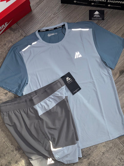 Montirex ‘Charge’ T-Shirt / Short Set - ‘Baby Blue / Grey’