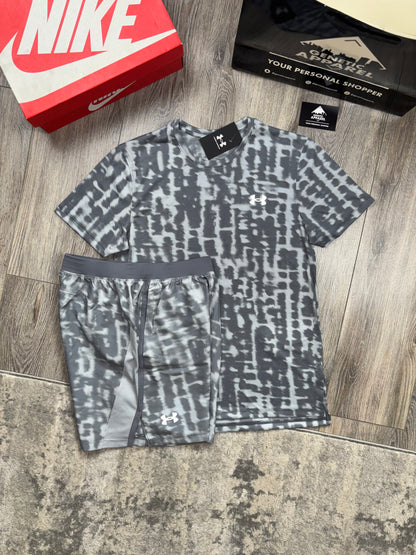 Under Armour Camo T-Shirt / Short Set - ‘Grey’