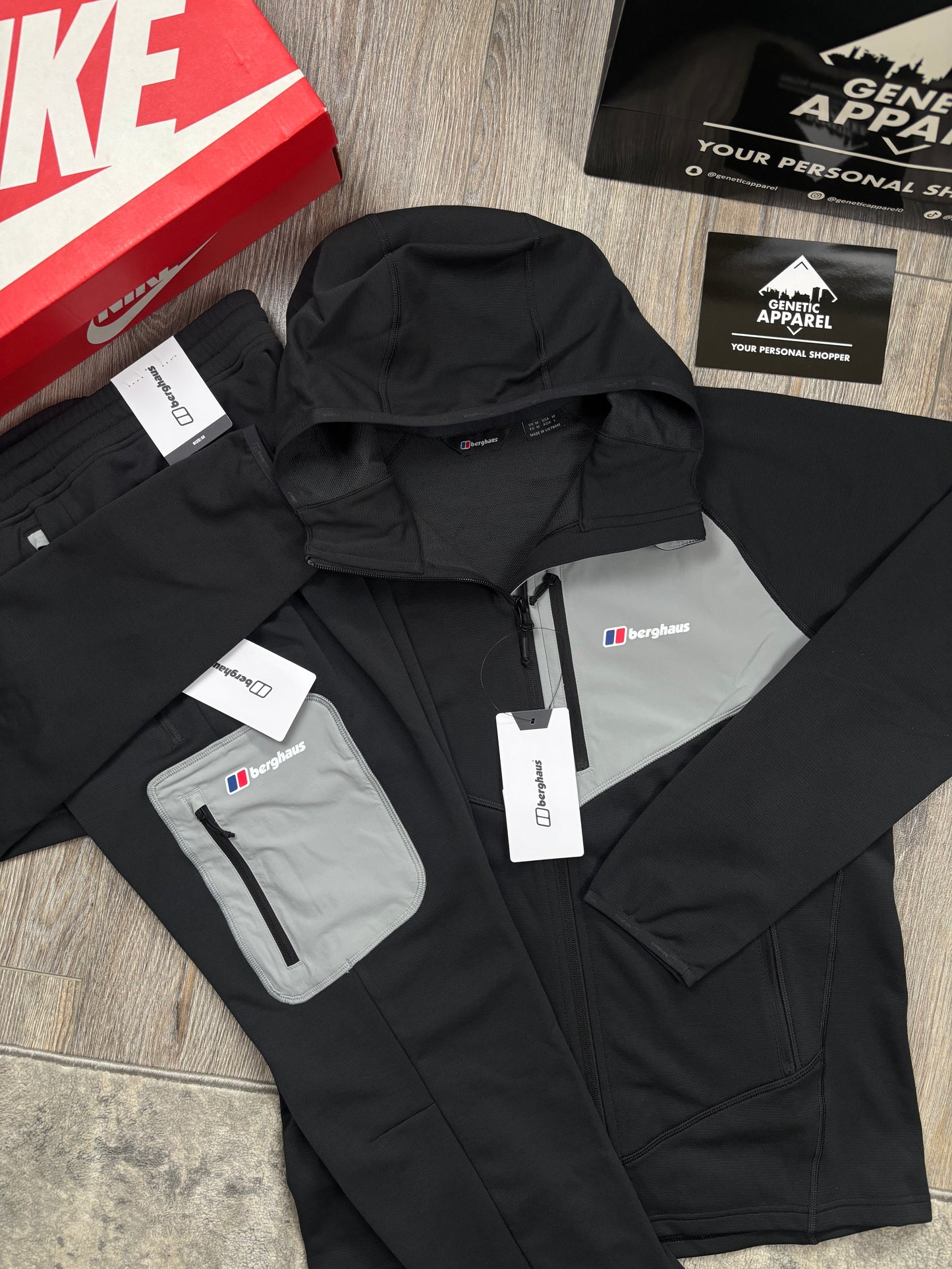 Berghaus Fleeced Tracksuit - ‘Black/Grey’