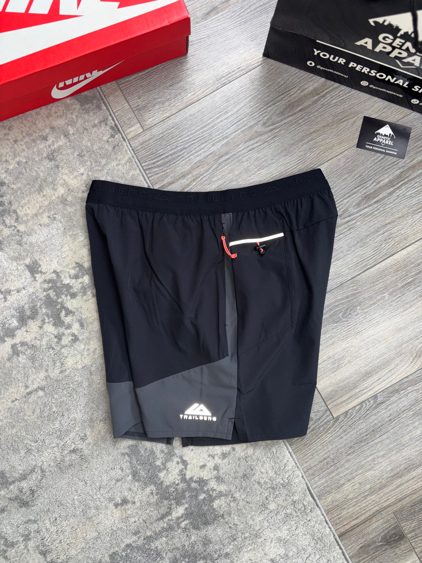 Trailberg Vertigo T-Shirt / Short Set - ‘Black / Red’