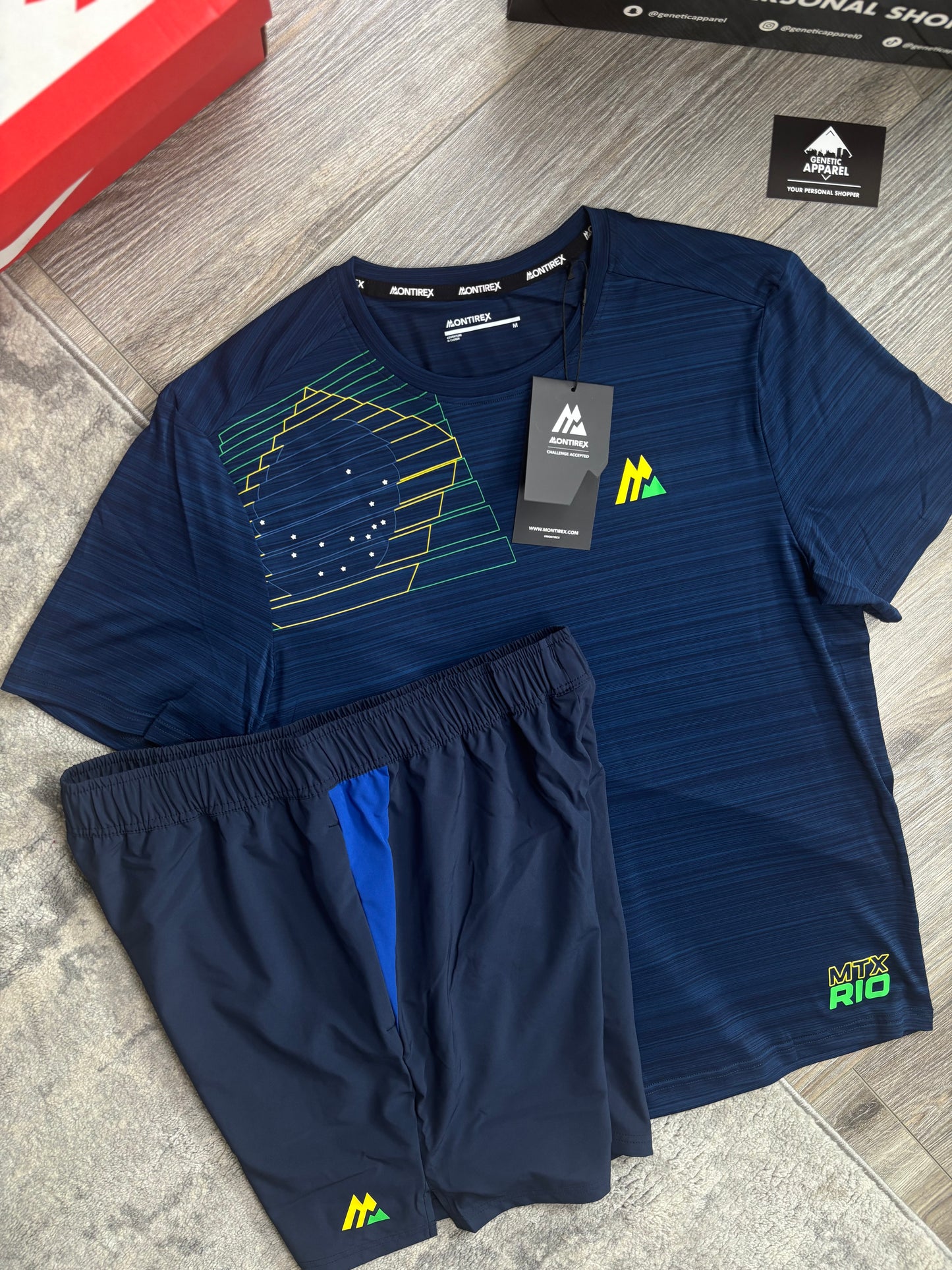 Montirex De Janeiro T-Shirt / Short Set - ‘Navy / Blue’