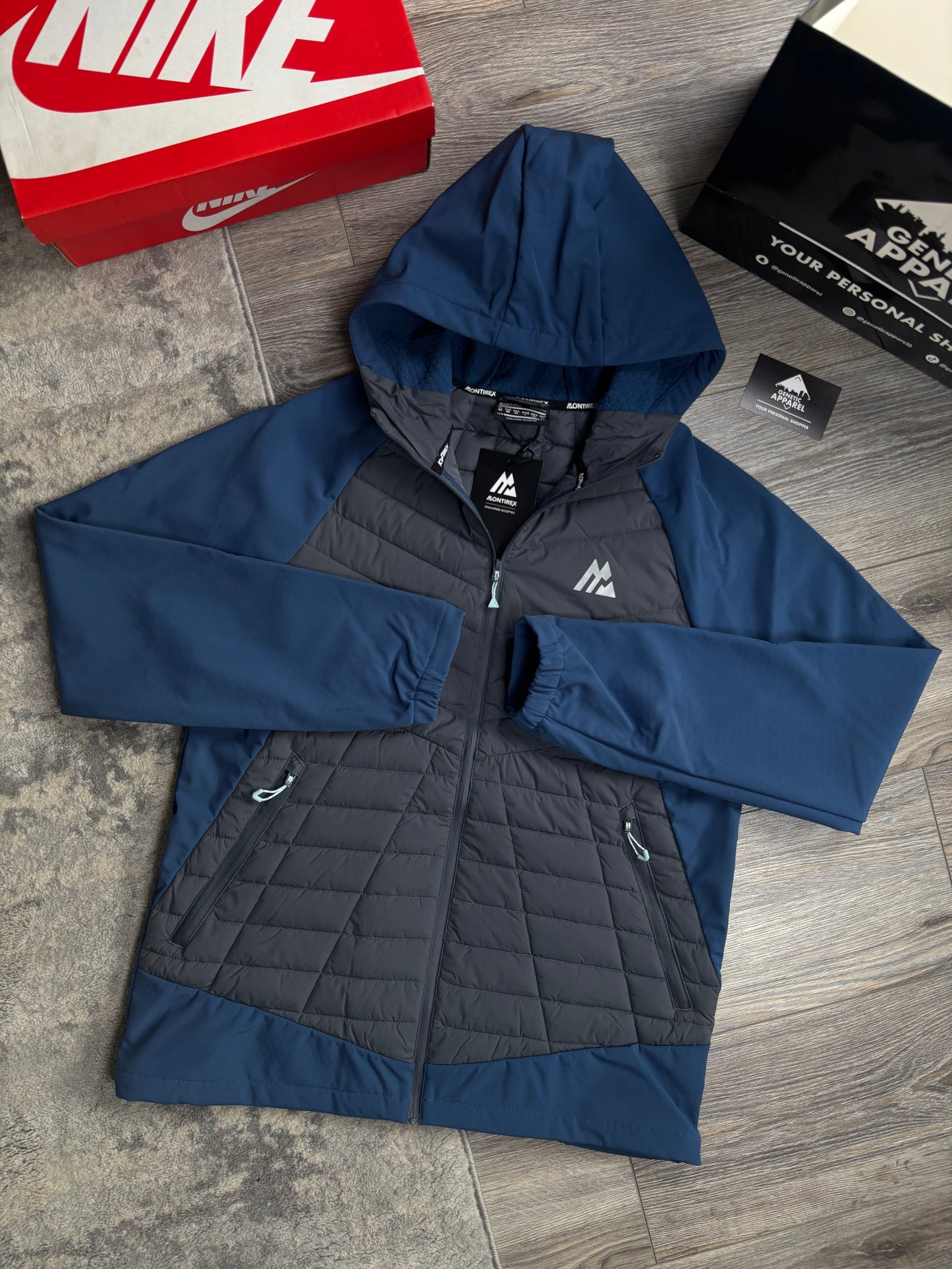 Montirex Hybrid Tech Jacket - ‘Navy / Grey’