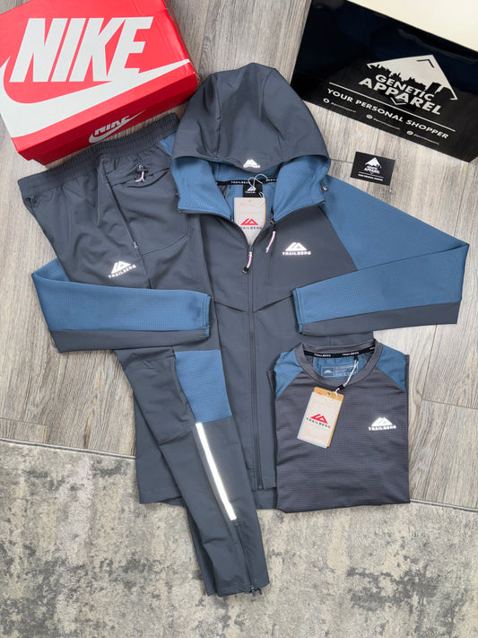 Trailberg 3-Piece ‘Rapid’ Tracksuit - ‘Navy/Grey’