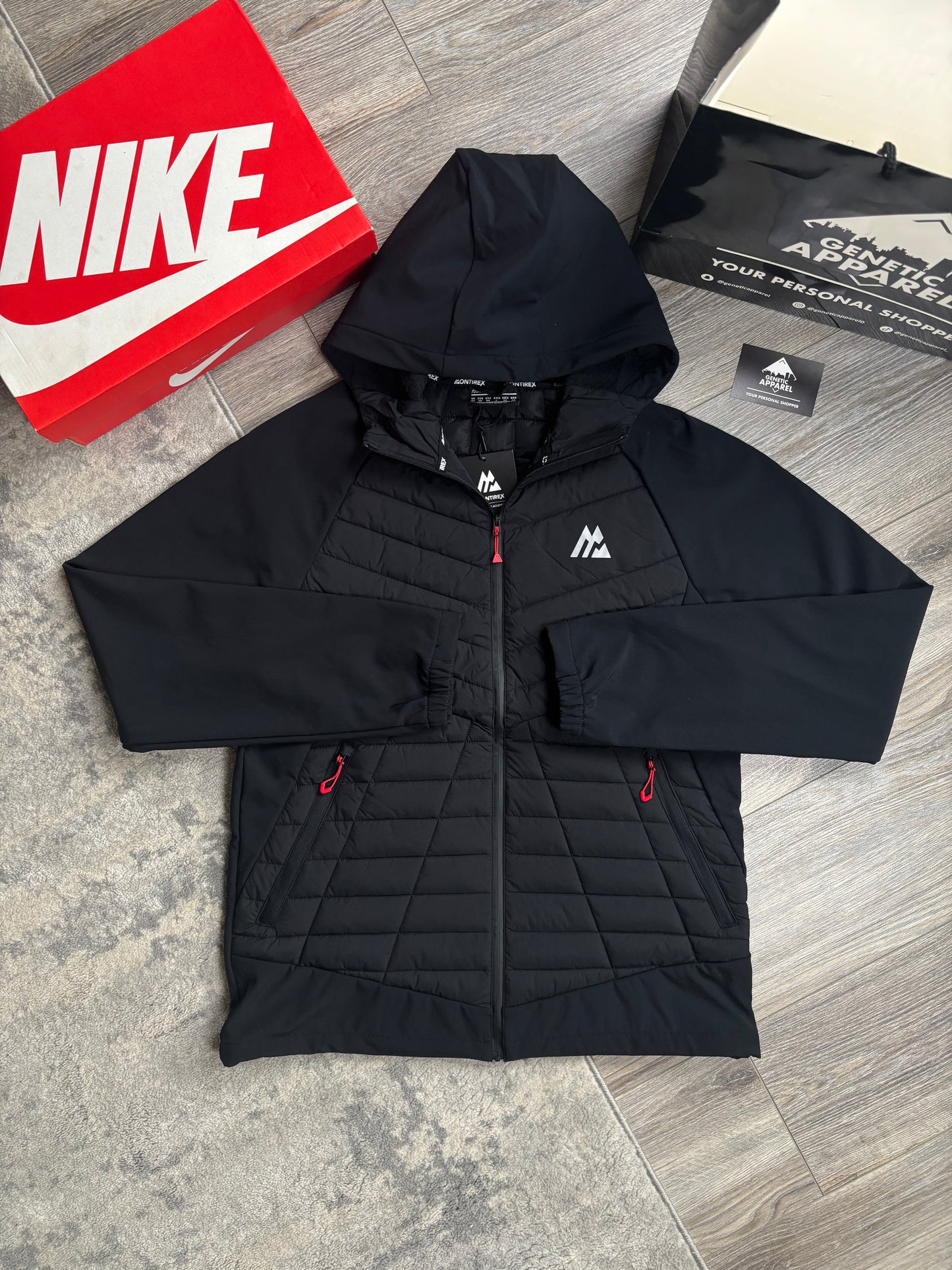 Montirex Hybrid Tech Jacket - ‘Black / Red’