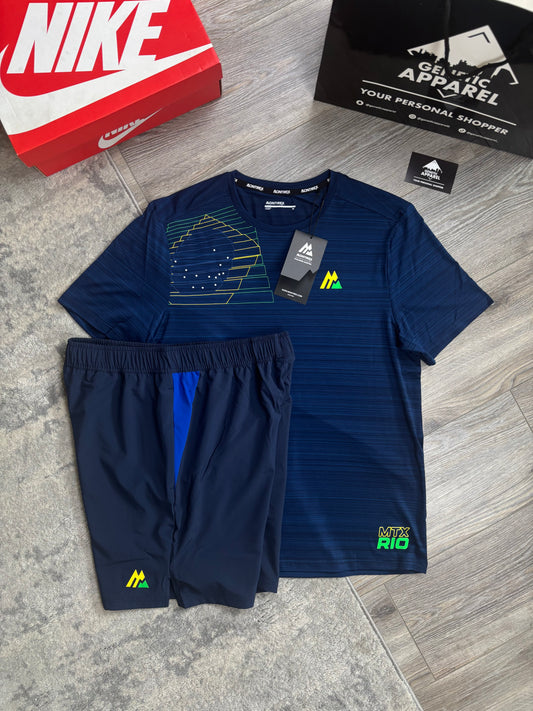 Montirex De Janeiro T-Shirt / Short Set - ‘Navy / Blue’