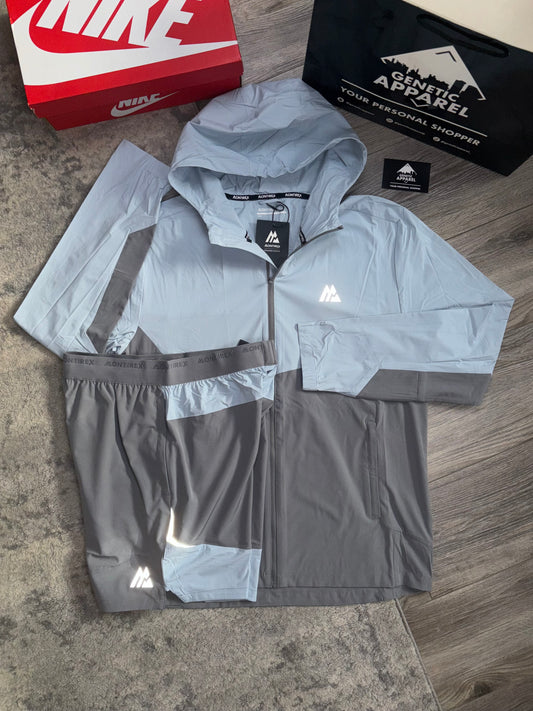 Montirex ‘Charge’ Jacket / Short Set - ‘Baby Blue / Grey’