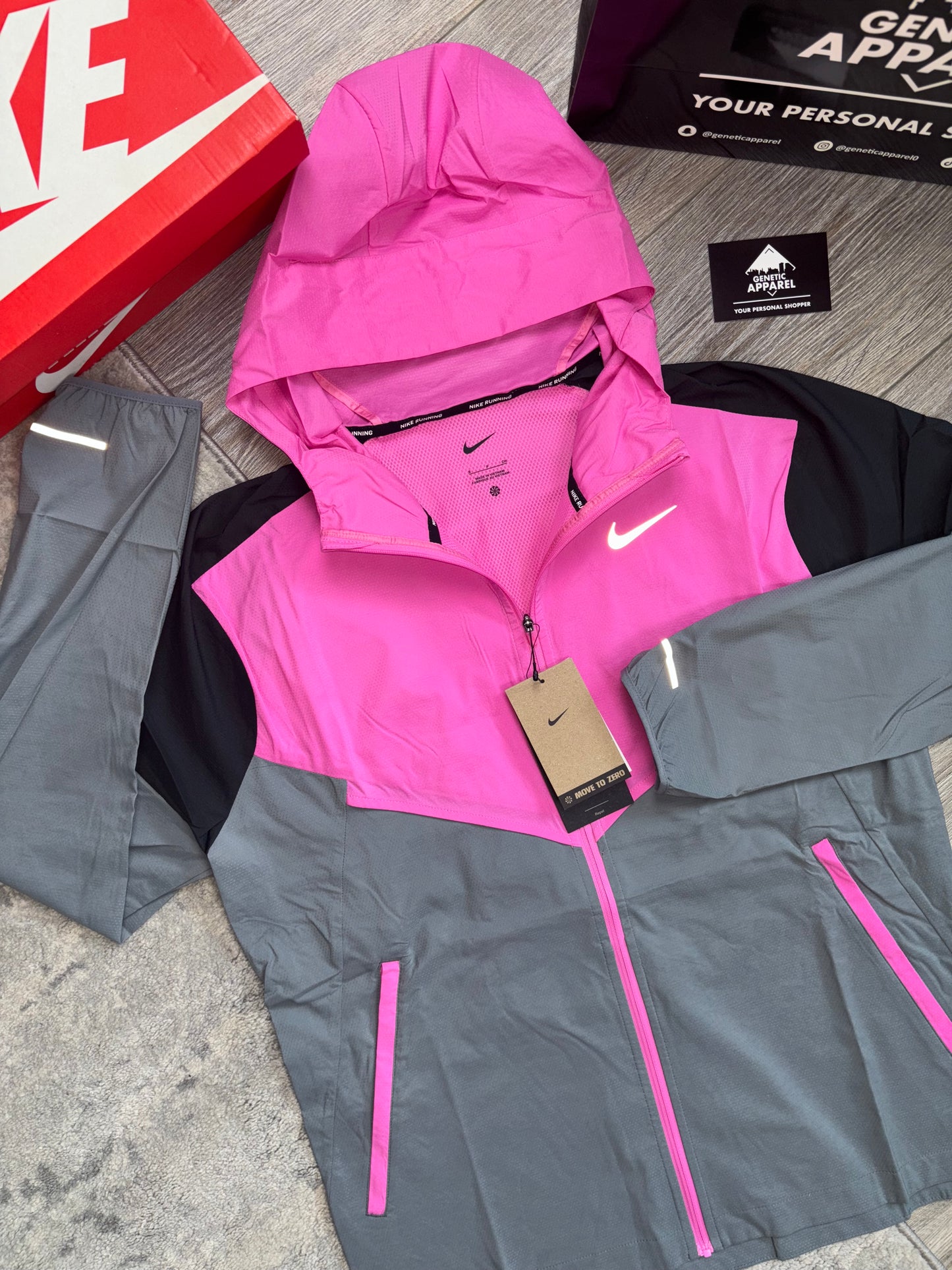 Nike Windrunner Jacket - ‘Pink/Grey/Black’