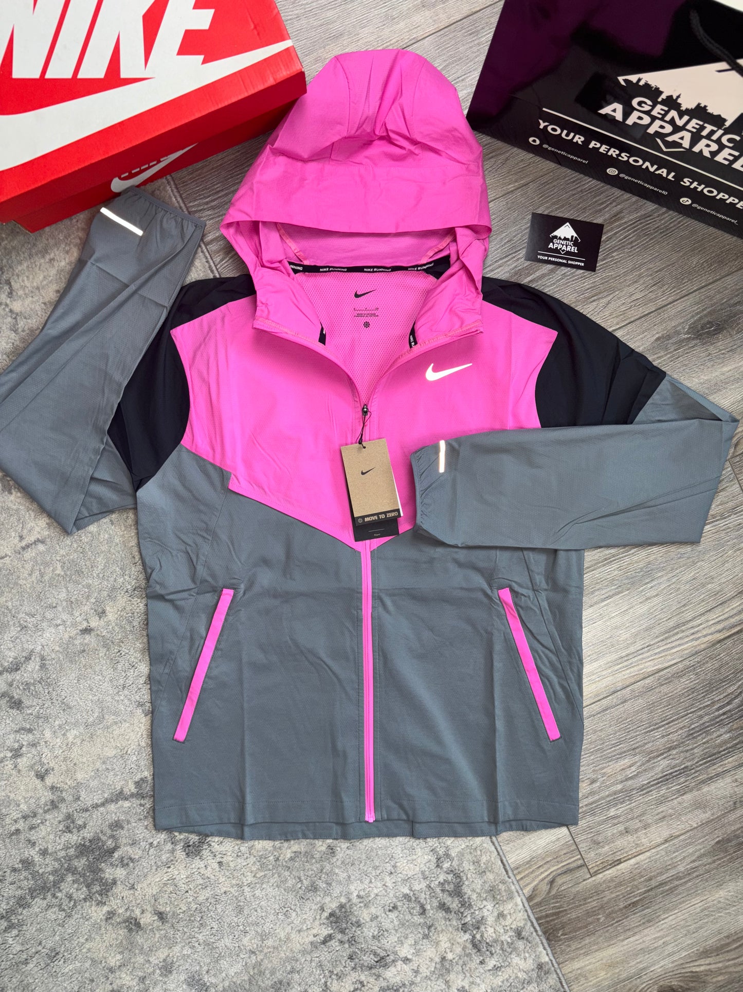 Nike Windrunner 3-Piece Set - ‘Pink /Grey/Black’