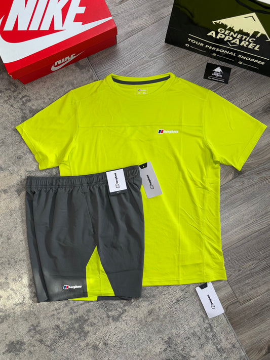 Berghaus T-Shirt / Short Set - ‘Lime / Grey’