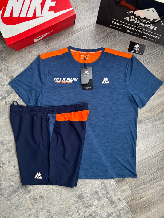 Montirex T-Shirt / Short Amsterdam Set - ‘Navy/Orange’