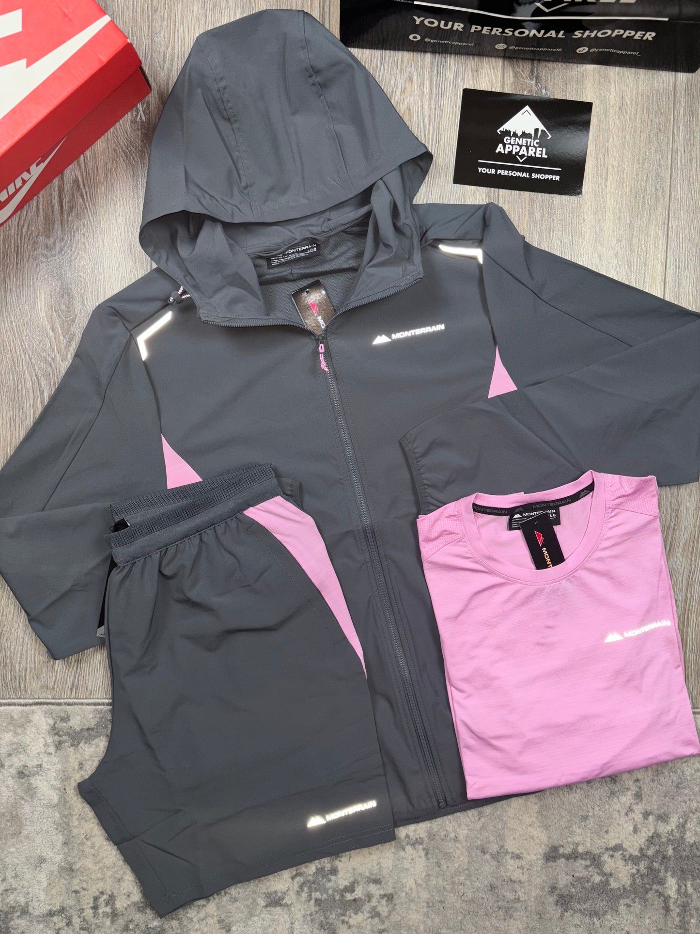 Monterrain 3-Piece Set - ‘Baby Pink/Grey’