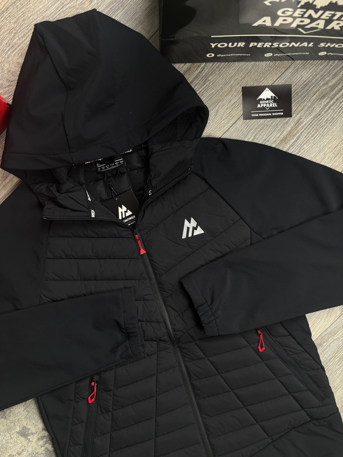 Montirex Hybrid Tech Jacket - ‘Black / Red’