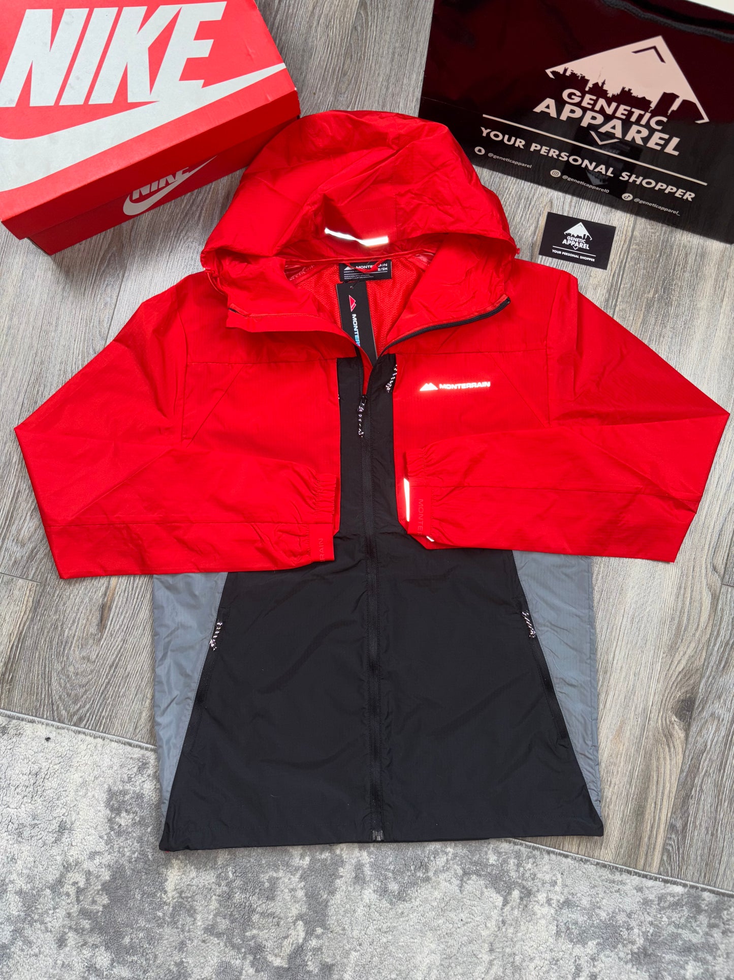 Monterrain 3-Piece Windrunner Set - ‘Black/Red’