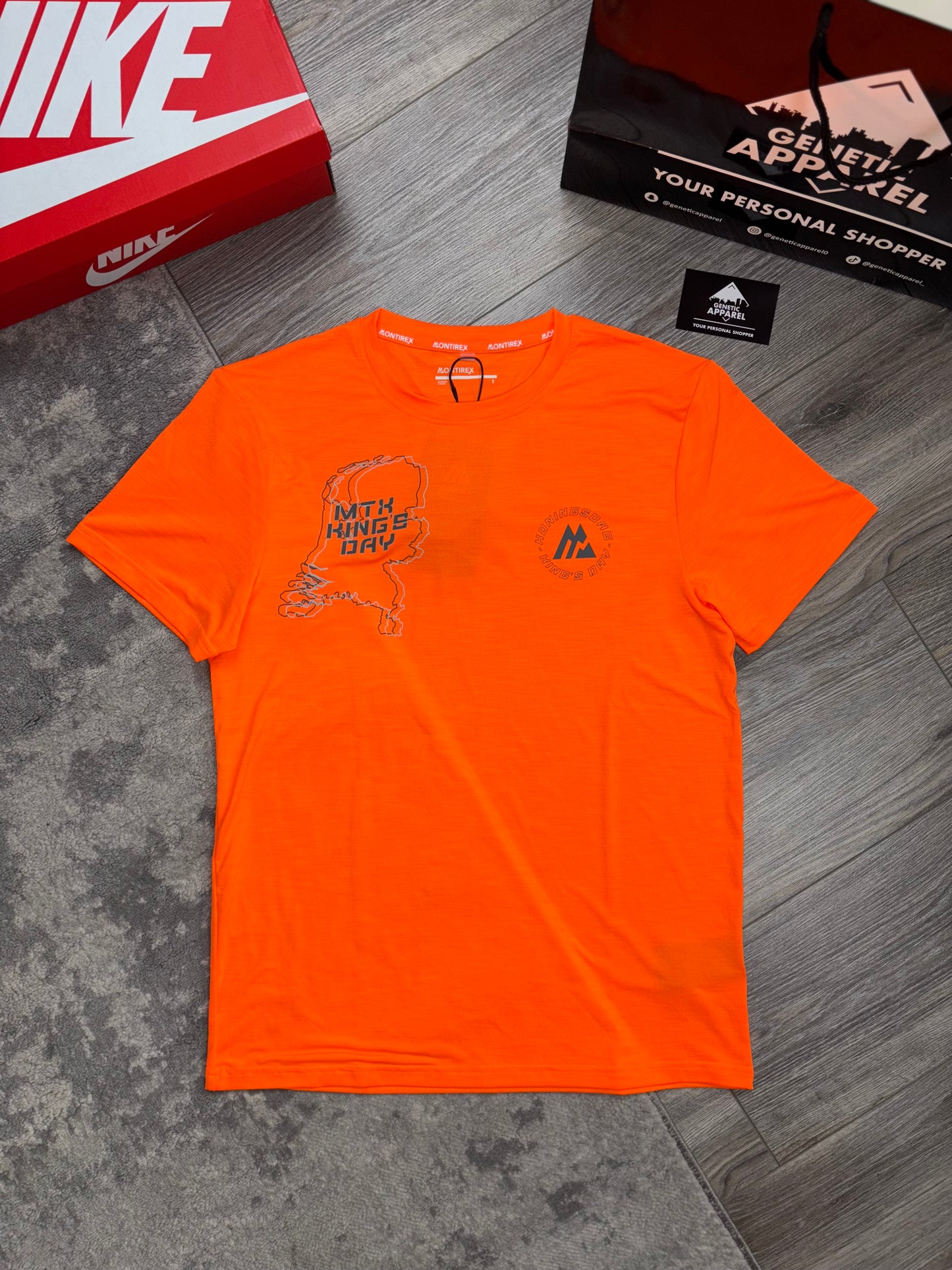 Montirex Dutch Exclusive T-Shirt / Short Set - ‘Orange/Grey’