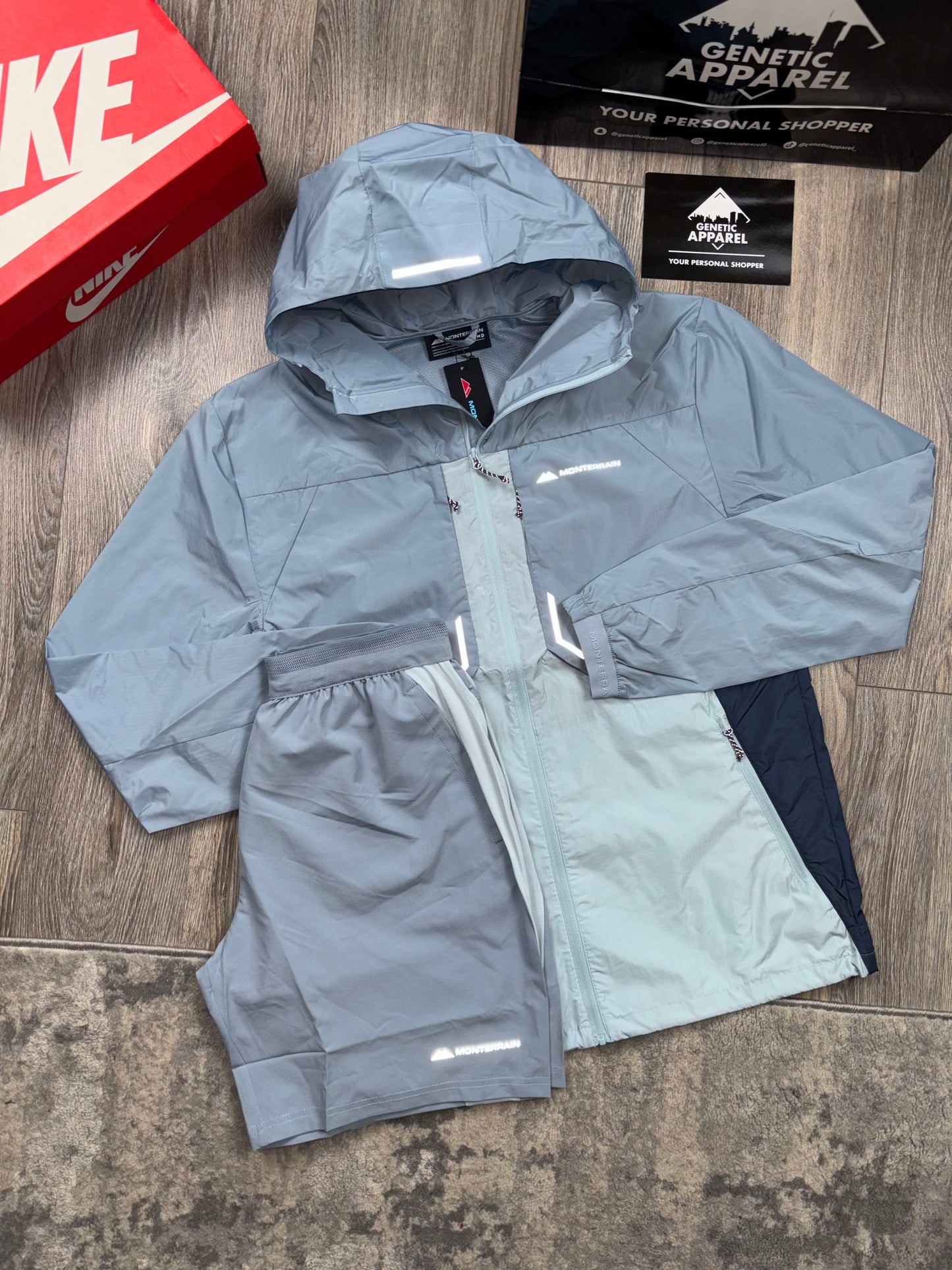 Monterrain Jacket/Short Set - ‘Baby Blue/Aqua’
