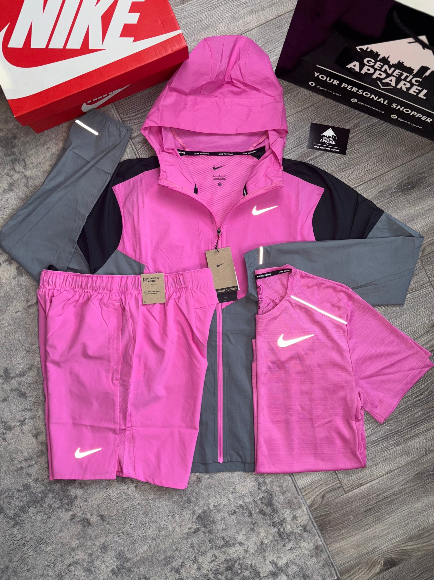 Nike Windrunner 3-Piece Set - ‘Pink /Grey/Black’