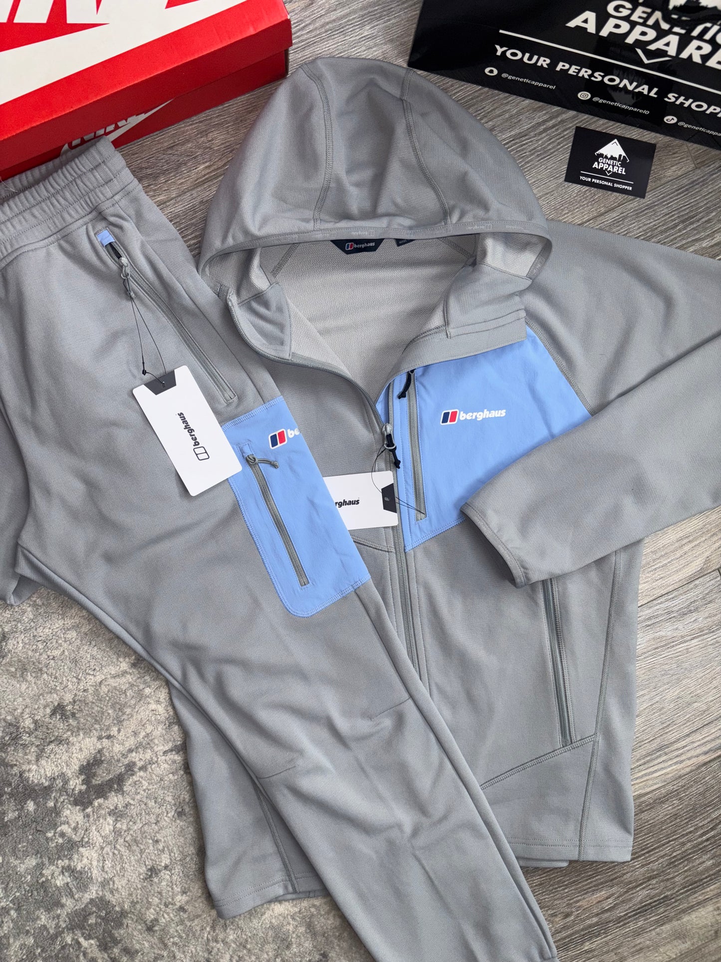 Berghaus Fleece Tracksuit - ‘Grey/Baby Blue’