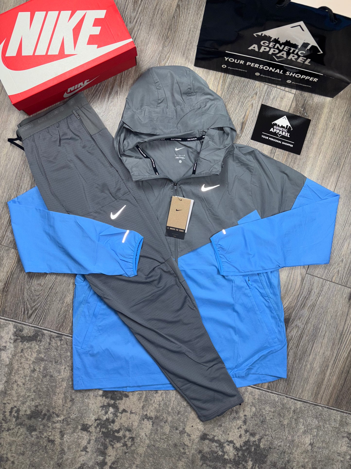 Nike Windrunner Tracksuit - ‘Grey / Baby Blue’
