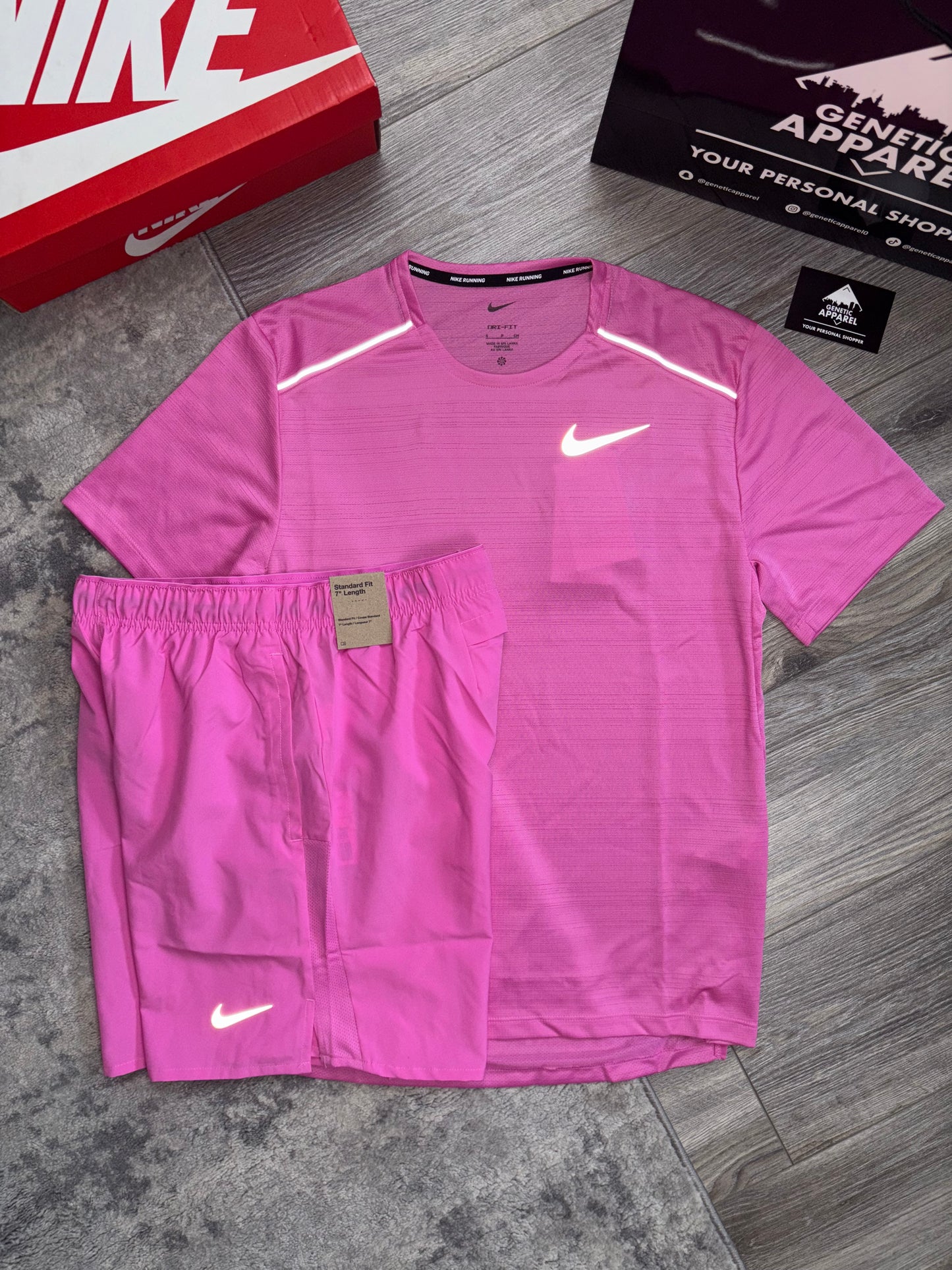 Nike Miler 1.0 T-Shirt / Short Set - ‘Pink’