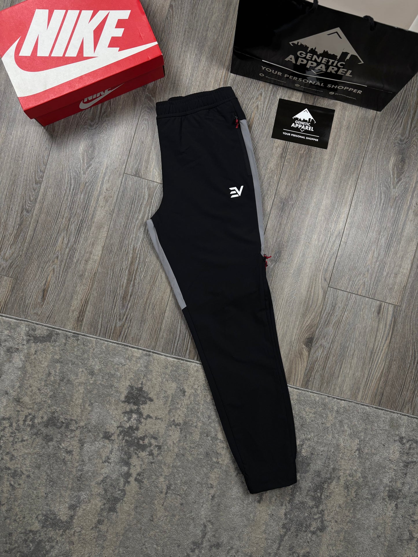 Envi-1 Dynamic Tracksuit - ‘Black/Grey/Red’