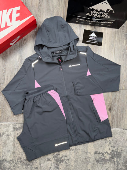 Monterrain Jacket/Short Set - ‘Baby Pink/Grey’
