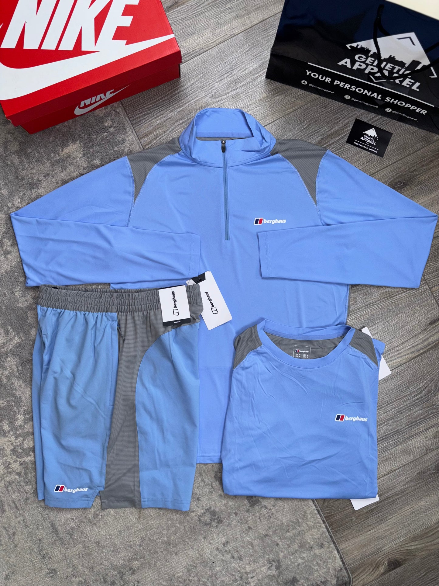 Berghaus 3-Piece 1/4 Zip Set - ‘Aqua Blue’